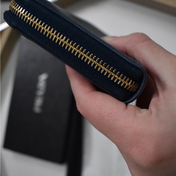 Prada Blue Wallet with Gold Accents - Picture 6 of 9